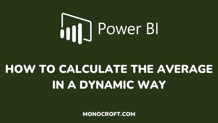 how to calculate the average in a dynamic way - monocroft