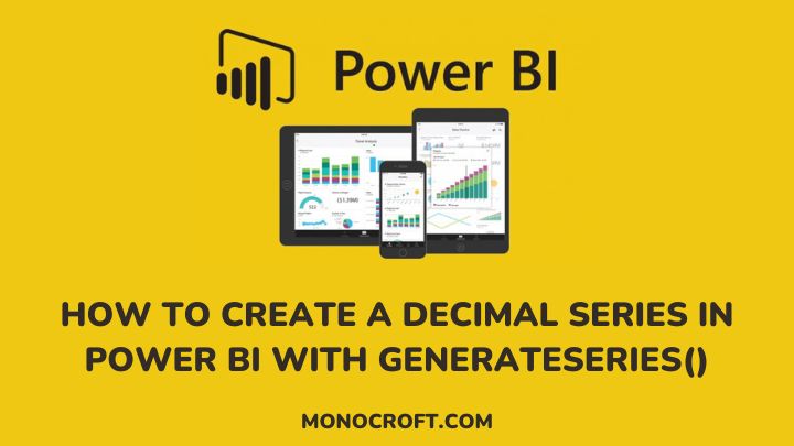 how to create decimal series with GenerateSeries() - monocroft