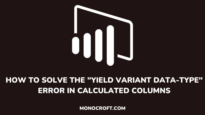 variant data type error - monocroft