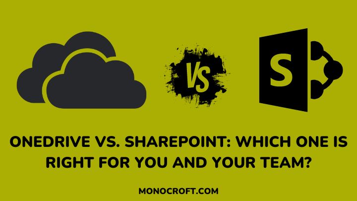 sharepoint and onedrive - monocroft