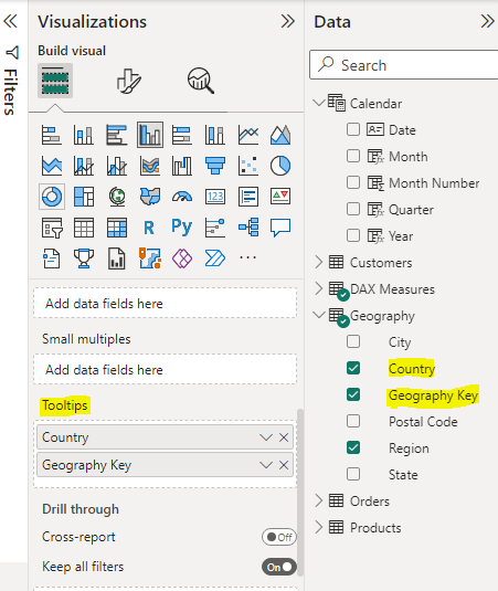 how to add help tooltips to reports in power bi